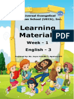 Learning Materials: Week - 1 English - 3