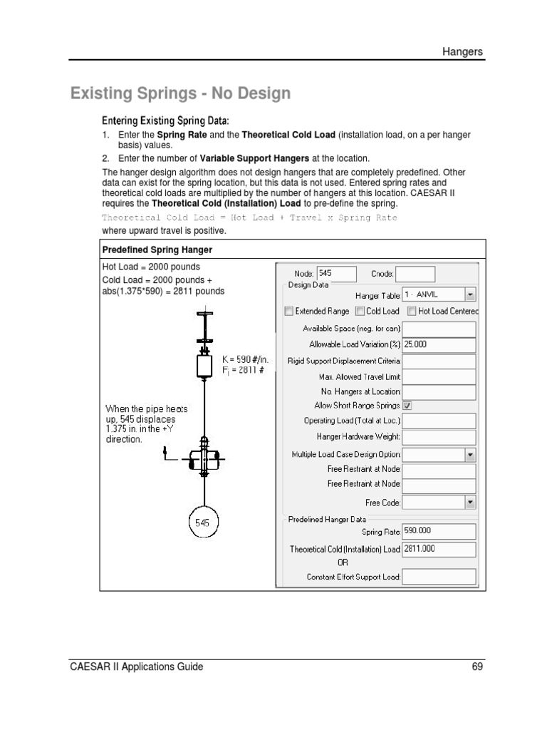 CAESAR II Spring Hanger Guide | PDF