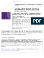 Strengths Gym - The Impact of A Character Strengthsbased Intervention On The Life Satisfaction and Wellbeing of Adolescents