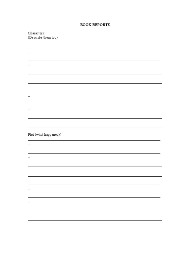 Book Reports | PDF | Language Arts & Discipline