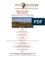 Wind Farm Noise 2009 Overview