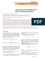 Variational Iteration Technique and Some Methods For The Approximate Solution of Nonlinear Equations