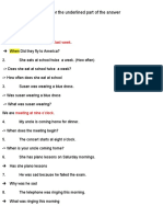 How to Make Questions from Underlined Parts of Answers
