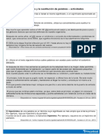 Los sinónimos y la sustitución de palabras – actividades