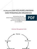 Kuliah 6 - Pengurusan Kesukarelawanan Dan Pengenalan Organisasi