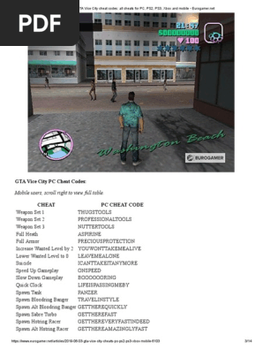 Gta Vice City Ps2 Cheat Codes 1597176964