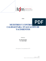 muestreo y control de calidad para evaluacion de yacimientos