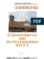 calendario de actividades 2011