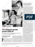 Can Existing Live Vaccines Prevent COVID-19?