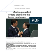 Mexico President Orders Probe Into His Home Purchases: 4 February 2015