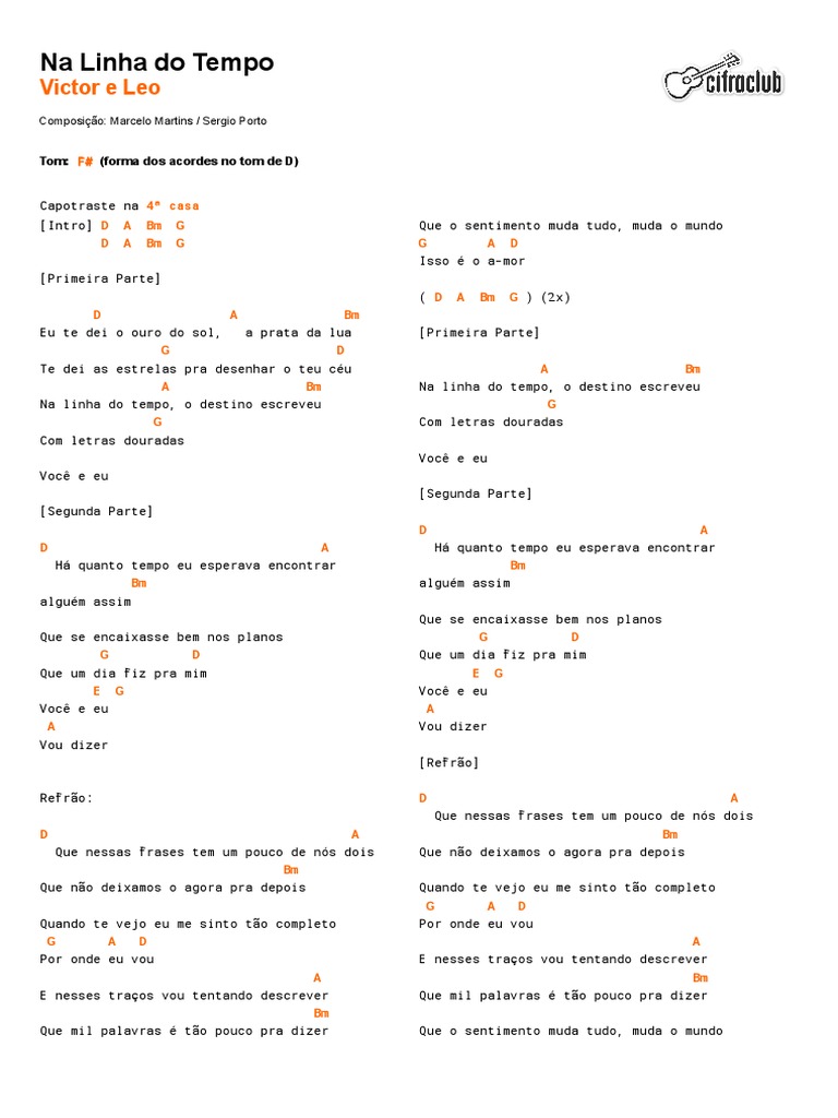 Na Linha do Tempo: Análise da Letra e Música da Canção de Victor e Leo ...