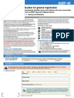 Application For General Registration For IQNMs Who Have Successfully Completed An NMBA Approved Bridging Program AGBP 40