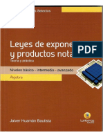 Algebra Lumbreras - Leyes de Exponentes y Productos Notables PDF