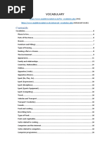 Vocabulary For First Certificate