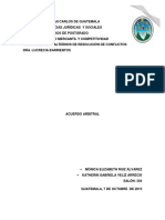 El ACUERDO DE ARBITRAJE. TRABAJO Final 2