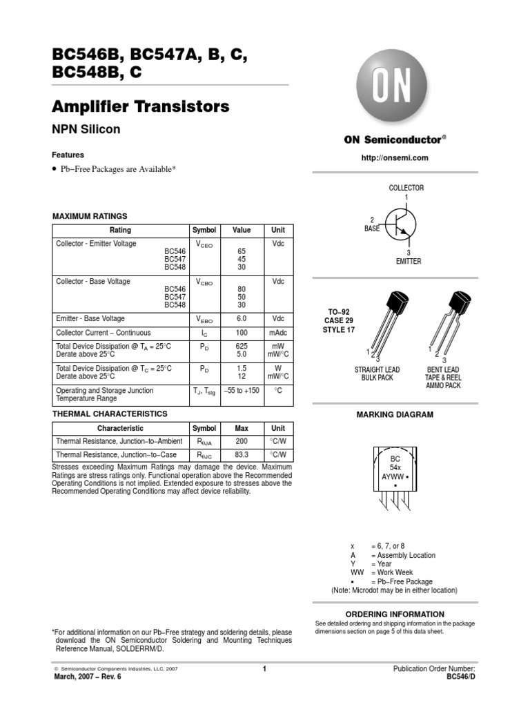 Datasheet PDF | PDF | Bipolar Junction Transistor | Electronics