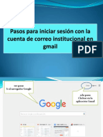 Pasos para Iniciar Sesion Con La Cuenta de Correo Institucional