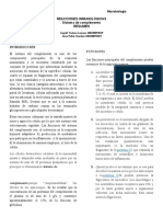 REACCIONES INMUNOLÓGICAS Sistema de Complemento RESUMEN