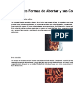 Diferentes Formas de Abortar y Sus Consecuencias para La Madre