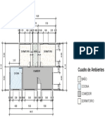 Cuadro de Ambientes: Baño Cocina Comedor Dormitorio