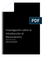 Investigación Sobre La Introducción Al Nacionalismo