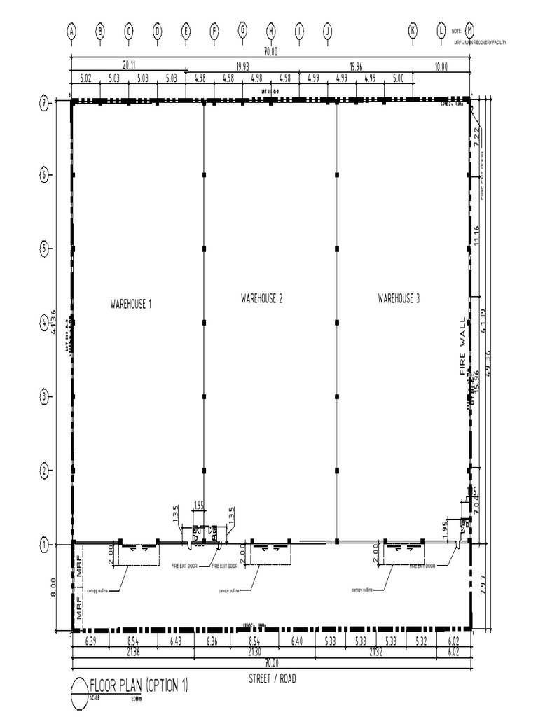Floor Plan (Option 1) : Warehouse 2 Warehouse 1 Warehouse 3 | PDF ...