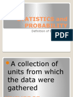 STATISTICS and PROBABILITY