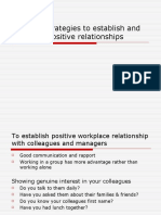 Marketing - Develop Strategies To Establish and Maintain Positive Relationships