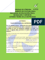 Taller 2. Importancia de La Motricidad