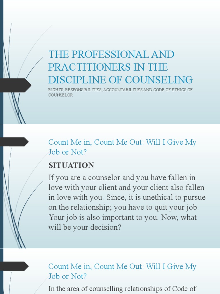Counselor Ethics on Client Confessions | PDF | School Counselor | Dignity
