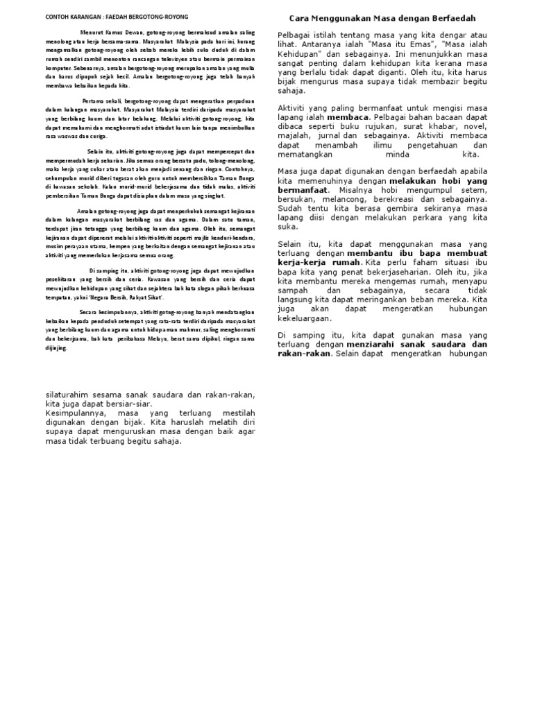 Surat Khabar Gotong Royong Letter 7saudara Com
