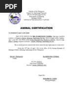 Animal Certification-Buyer