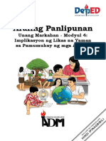 Ap7 - q1 - Mod4 - Implikasyon NG Likas Na Yaman Sa Pamumuhay NG Mga Asyano - FINAL07242020 PDF