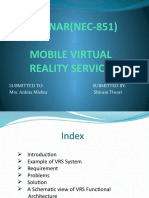 SEMINAR (NEC-851) Mobile Virtual Reality Service