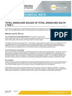 Total Dissolved Solids Vs Total Dissolved Salts ("TDS") : Methods Used For TDS Are