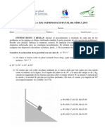 ExamenOlimpiada Estatal Fisica 2011 PDF