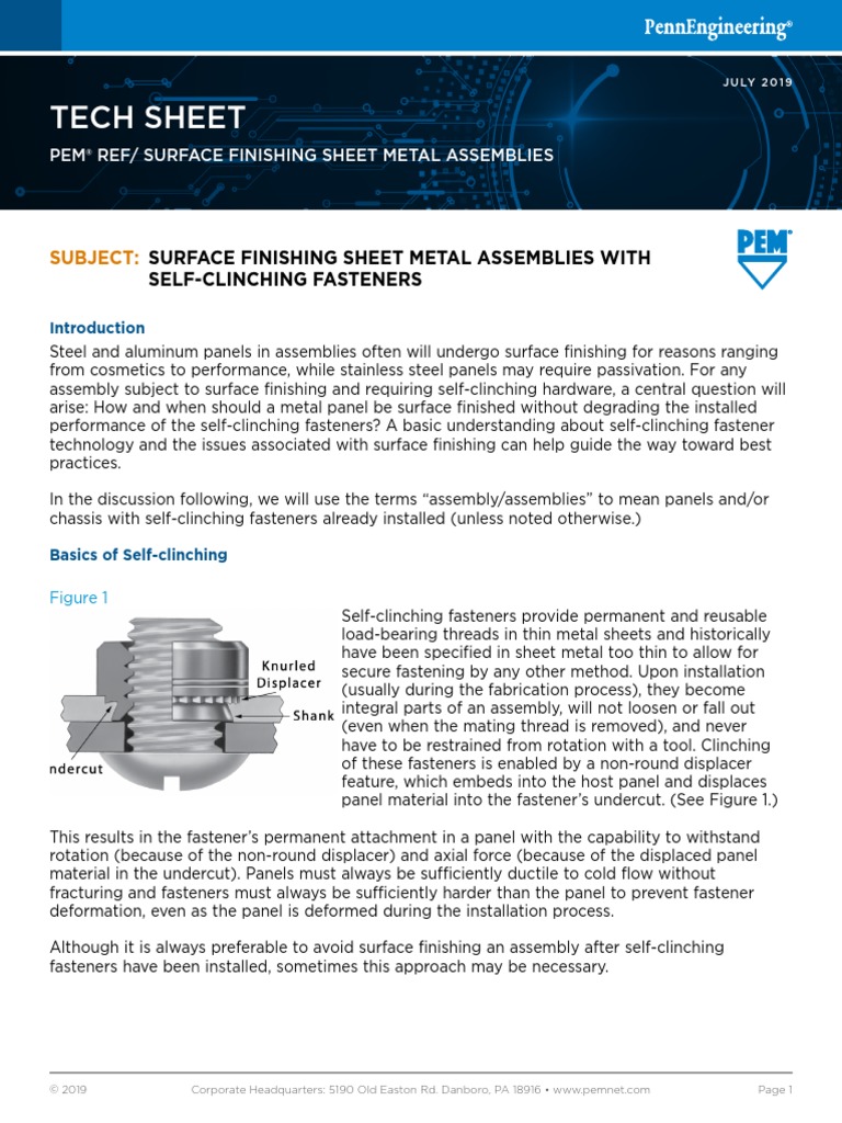 Pem Design Surface Finish | PDF | Stainless Steel | Heat Treating