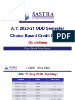 A.Y. 2020-21 ODD Semester Choice Based Credit System: Guidelines