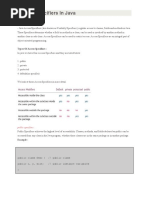 Access Specifiers in Java