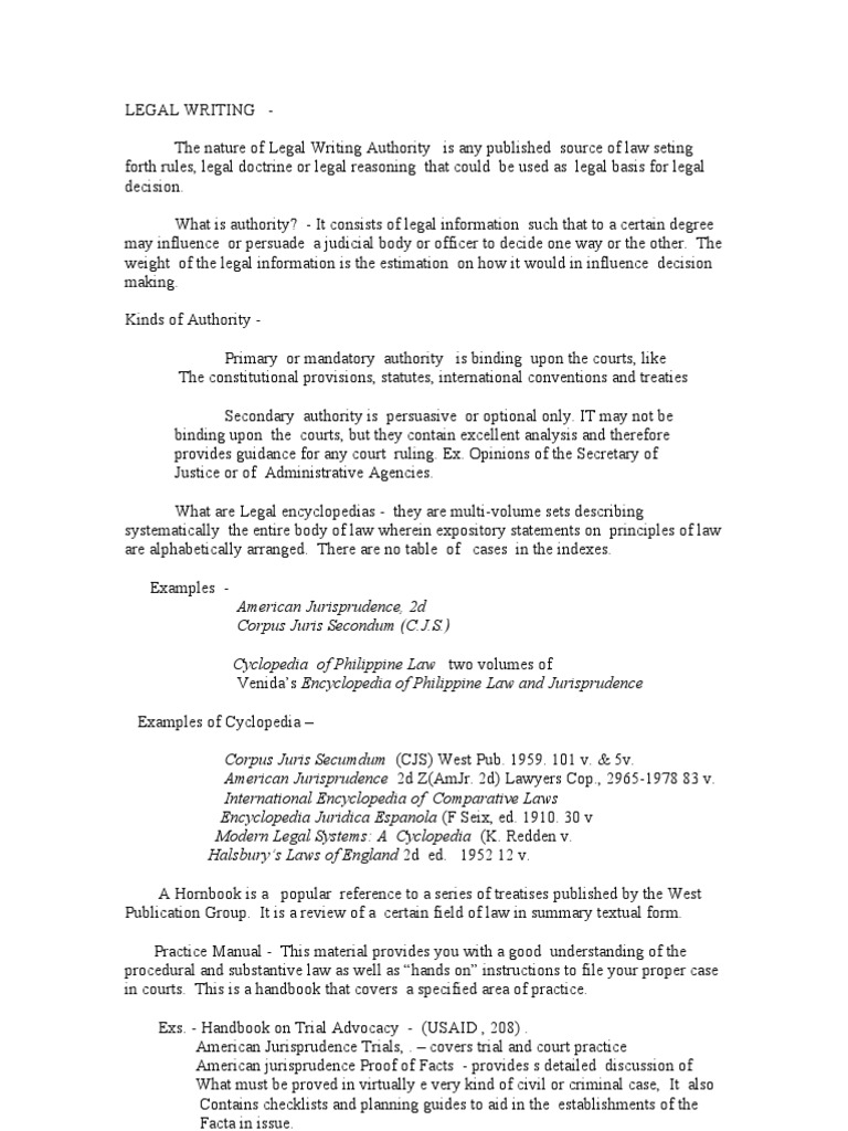Forms Of Legal Writing : Library Guides: Bachelor of Laws: Legal ...