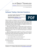 Software Testing: Interview Questions: Ournal OF Bject Echnology