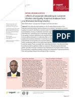 The Effects of Corporate Rebranding On Customer Satisfaction and Loyalty: Empirical Evidence From The Ghanaian Banking Industry