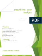 Monmouth Inc. Case Analysis: Team: Brainiacs 1.1