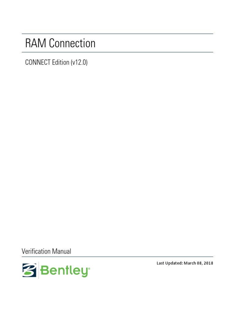 RAM Connection Verification Manual | Download Free PDF | Truss | Beam ...