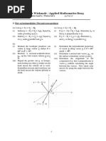 Toegepaste Wiskunde / Applied Mathematics B224: Tutoriaal 1 / Tutorial 1