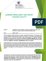 Learner Enrollment and Survey Tagging Facility