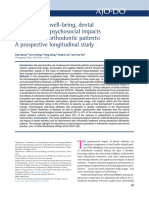 Psychological Well-Being, Dental Esthetics, and Psychosocial Impacts in Adolescent Orthodontic Patients: A Prospective Longitudinal Study