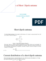 Analysis Short Dipole Antenna Properties