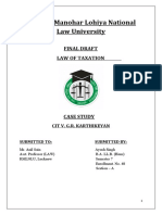 Dr. Ram Manohar Lohiya National Law University: Final Draft Law of Taxation