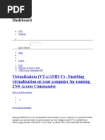 Dashboard: Virtualization (VT-x/AMD-V) - Enabling Virtualization On Your Computer For Running 2N® Access Commander